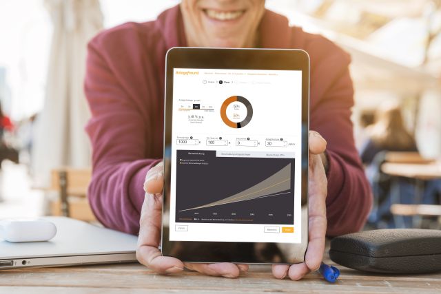 Tablet Robo Advisory-Plattform; Technologie Lösung für Makler, Finanzvertrieb, Vertriebsnetzwerke